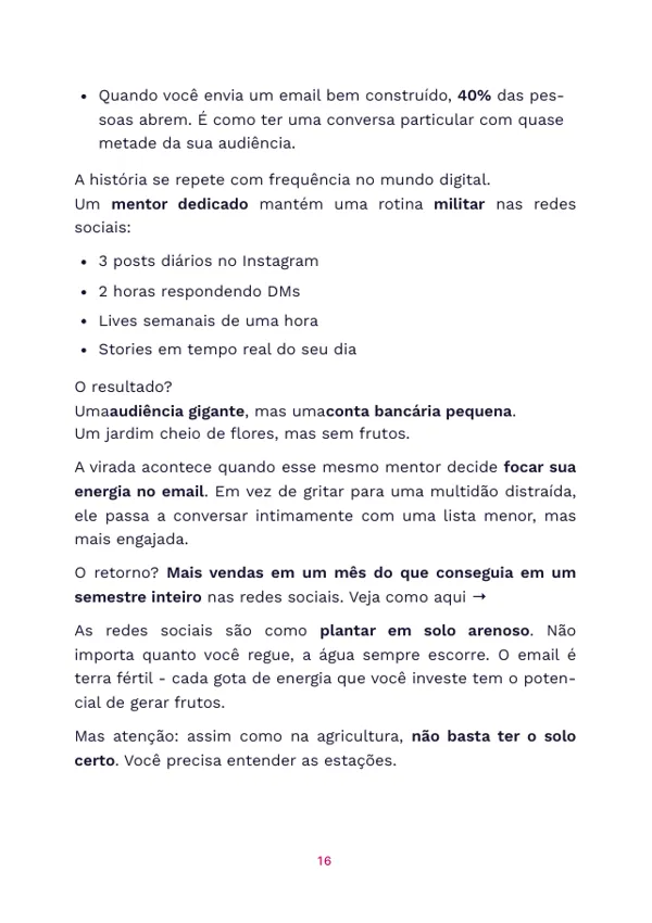 Página do meio de uma edição, com o texto como foi enviado
